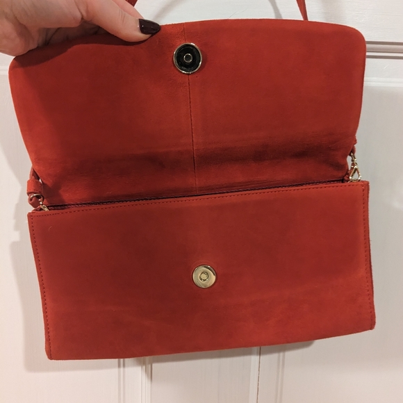 Hobbs London red suede handbag - Picture 4 of 5